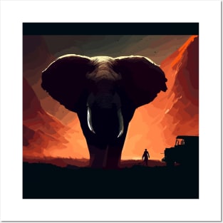 Zambia elephant Posters and Art